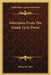Selections From The Greek Lyric Poets by Henry M. Tyler