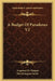 A Budget Of Paradoxes V2 by Augustus de Morgan, David Eugene Smith