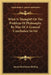 What Is Thought? Or The Problem Of Philosophy By Way Of A General Conclusion So Far by James Hutchison Stirling