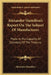 Alexander Hamilton's Report On The Subject Of Manufactures: Made In His Capacity Of Secretary Of The Treasury by Alexander Hamilton