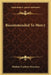 Recommended To Mercy by Matilda Charlotte Houstoun