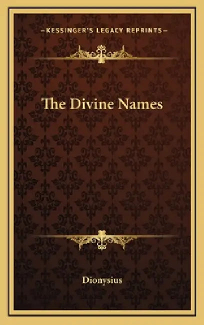 The Divine Names by Dionysius