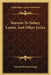 Sonnets To Sidney Lanier, And Other Lyrics by Edward Howard Griggs