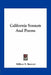 California Sonnets And Poems by Milton S. Stewart