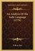 An Analysis Of The Galic Language (1778) by William Shaw