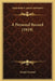 A Personal Record (1919) by Joseph Conrad