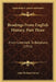 Readings From English History, Part Three: From Cromwell To Balaklava (1911) by John Richard Green