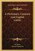A Dictionary, Canarese And English (1858) by W. Reeve, Daniel Sanderson