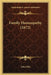 Family Homeopathy (1872) by John Ellis