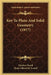 Key To Plane And Solid Geometry (1917) by Fletcher Durell, Elmer Ellsworth Arnold