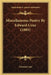 Miscellaneous Poetry By Edward Coxe (1805) by Edward Coxe