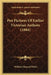 Pen Pictures Of Earlier Victorian Authors (1884) by William Shepard Walsh