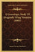 A Genealogic Study Of Dragonfly Wing Venation (1903) by James George Needham