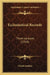 Ecclesiastical Records: Three Lectures (1920) by Claude Jenkins