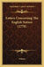 Letters Concerning The English Nation (1778) by Voltaire
