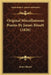 Original Miscellaneous Poems By James Bissett (1826) by James Bissett