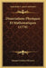 Dissertations Physiques Et Mathematiques (1778) by Johann Friedrich Hennert