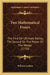Two Mathematical Essays: The First On Ultimate Ratios, The Second On The Power Of The Wedge (1770) by William Ludlam