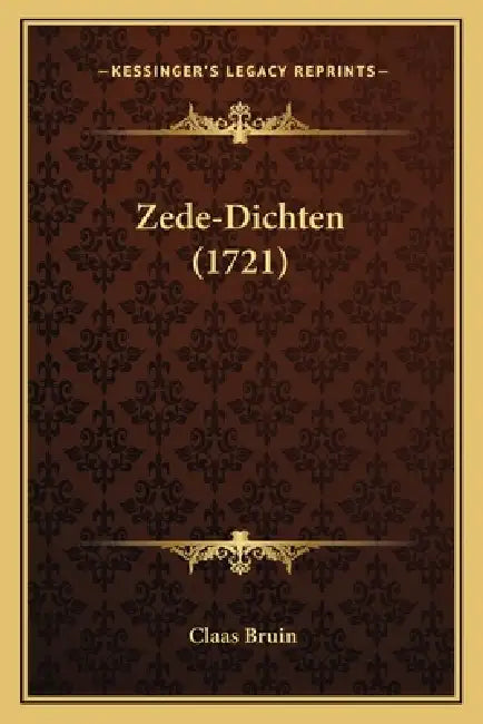 Zede-Dichten (1721) by Claas Bruin