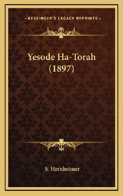 Yesode Ha-Torah (1897) by S. Herxheimer