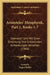 Aristoteles' Metaphysik, Part 1, Books 1-7: Ubersetzt Und Mit Einer Einleitung Und Erklarenden Anmerkungen Versehen (1904) by Aristotle, Eugen Rolfes