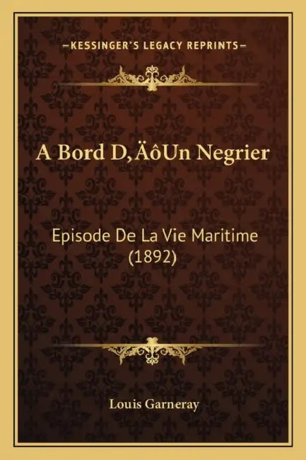 A Bord D'Un Negrier: Episode De La Vie Maritime (1892) by Louis Garneray