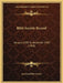 Bible Society Record: January 1908 To december 1909 (1908) by American Bible Society