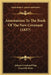 Annotations To The Book Of The New Covenant (1837) by Johann Leonhard Hug, Granville Penn