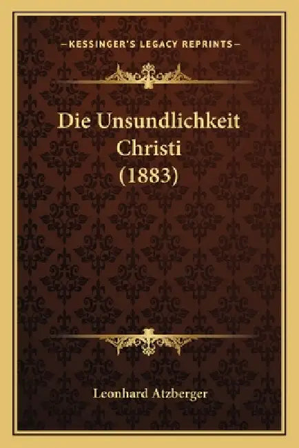 Die Unsundlichkeit Christi (1883) by Leonhard Atzberger