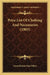 Price List Of Clothing And Necessaries (1903) by Great Britain War Office