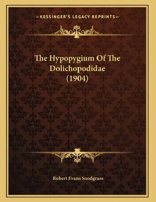 The Hypopygium Of The Dolichopodidae (1904) by Robert Evans Snodgrass