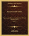 Specimens Of Tables: Calculated, Stereomoulded And Printed By Machinery (1857) by Georg Scheutz, Edward Scheutz