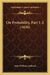 On Probability, Part 1-2 (1830) by John William Lubbock