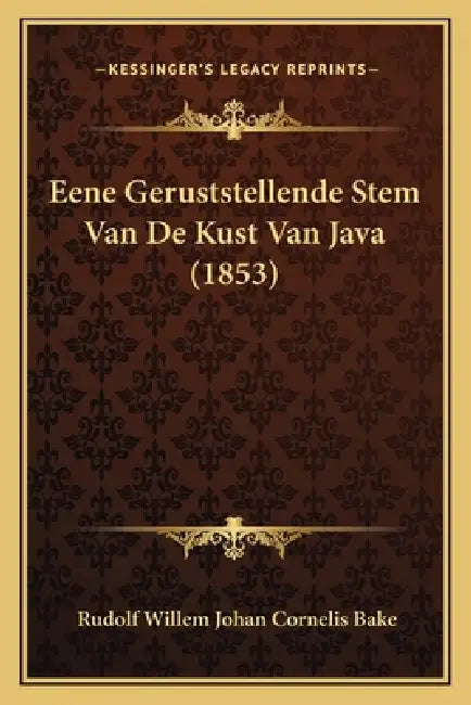 Eene Geruststellende Stem Van De Kust Van Java (1853) by Rudolf Willem Johan Cornelis Bake