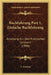 Buchfuhrung Part 1, Einfache Buchfuhrung: Anleitung Fur Den Praktischen Landwirt (1898) by F. Aereboe
