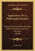 Application De La Philosophie Positive: Au Gouvernement Des Societes Et En Particulier A La Crise Actuelle (1850) by Emile Littre