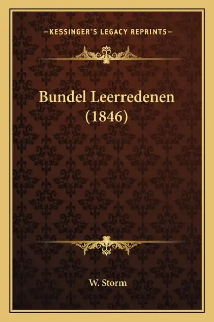 Bundel Leerredenen (1846) by W. Storm