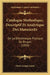 Catalogue Methodique, Descriptif Et Analytique Des Manuscrits: De La Bibliotheque Publique De Bruges (1859) by Pierre Joseph Laude