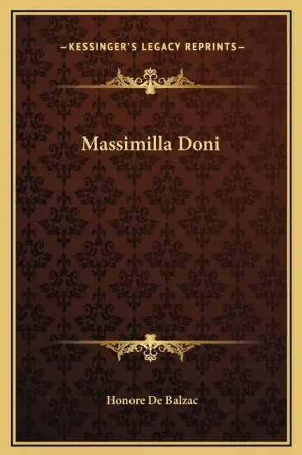 Massimilla Doni by Honore De Balzac