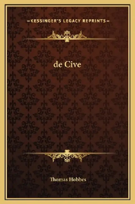 de Cive by Thomas Hobbes