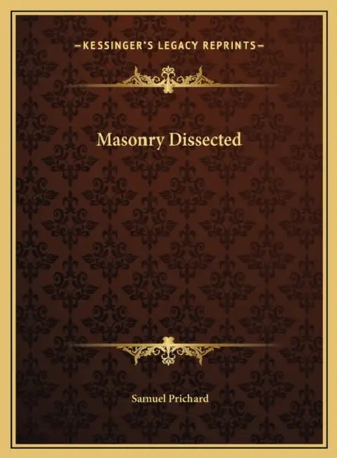 Masonry Dissected by Samuel Prichard