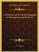 A Dictionary of the Sacred Languages of All Scriptures and Myths V2 by G. a. Gaskell