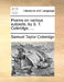 Poems on Various Subjects, by S. T. Coleridge, ... by Samuel Taylor Coleridge