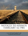 Notices to Airmen February 16 1984 by U. S. Department of Transportation