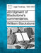 Abridgment of Blackstone's commentaries. by William Blackstone