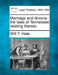Marriage and Divorce: The Laws of Tennessee Relating Thereto. by Will T. Hale