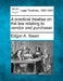 A practical treatise on the law relating to vendor and purchaser. by Edgar A. Swan