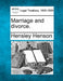 Marriage and Divorce. by Hensley Henson