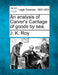 An Analysis of Carver's Carriage of Goods by Sea. by J. K. Roy