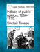 Indices of Public Opinion, 1860-1870. by Sinclair Tousey